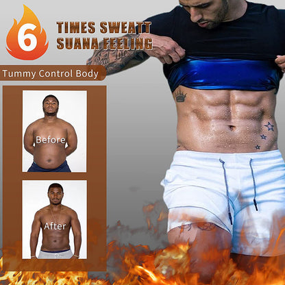 Sauna Shirt For Men Women Weight Loss Sweat Vest Suit Waist Trainer Shaper Slimming Workout Shapewear Tanks Fat Burner Shapewear