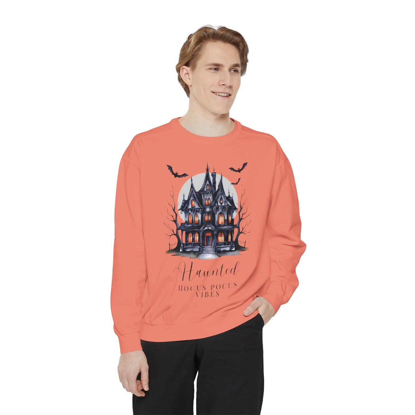Haunted House Sweatshirt, Cozy Unisex Sweatshirt for Halloween, Spooky Fall Apparel, Ghostly Vibes for Autumn Celebrations, Perfect [...]